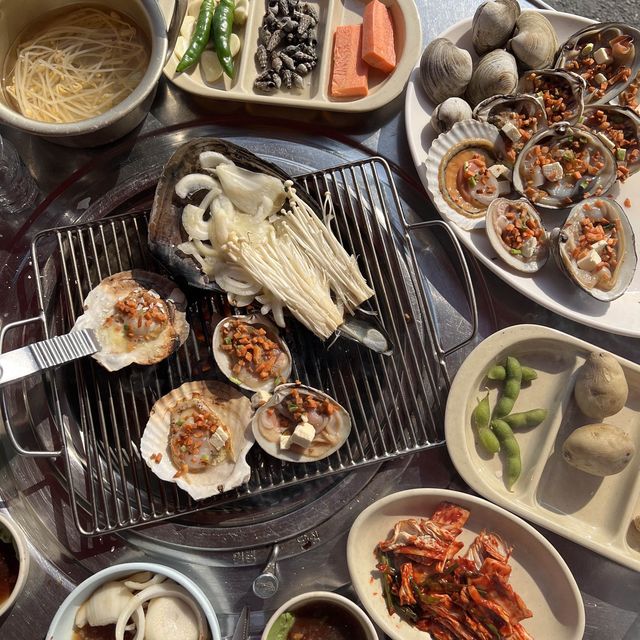 【韓国旅行】釜山／海雲台の海を眺めながら貝焼きを楽しむ🌊✨