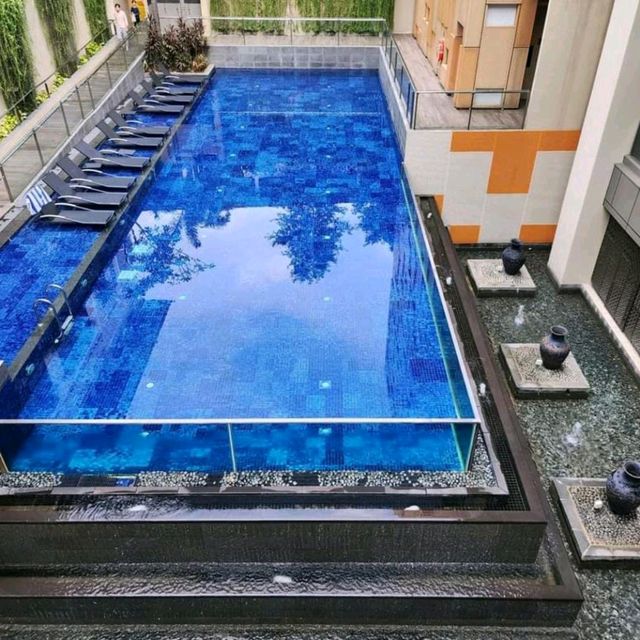 Enjoying swim