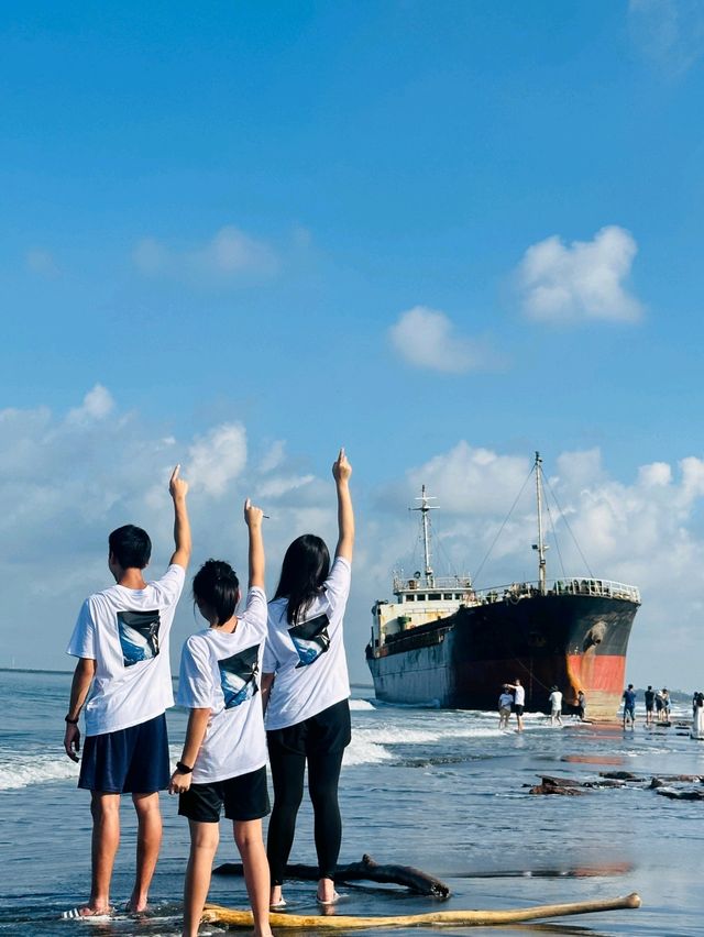 #可遇不可求的貨輪擱淺打卡景點