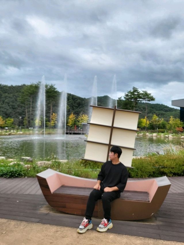 음악분수쇼가 펼쳐지는 예천 삼강생태공원