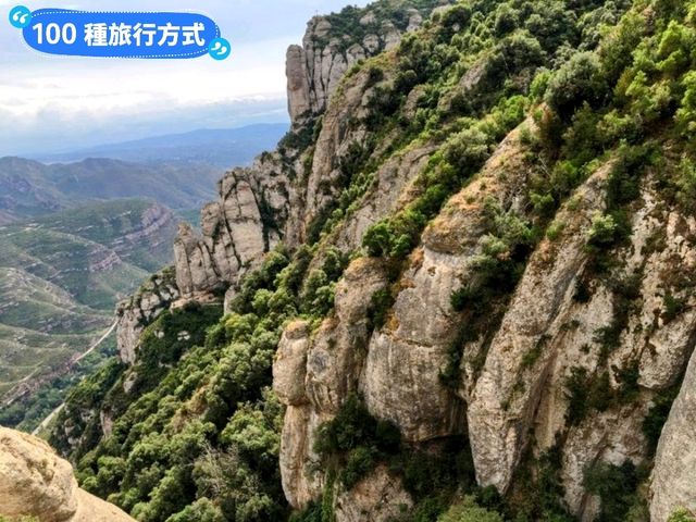 西班牙近郊爬山-宛如鋸齒般的岩石山 Montserrat