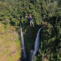 ไปเล่น zipline ที่น้ำตกตาดฟาน ประเทศลาว