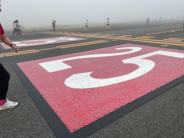 滑走路を走る！マラソン大会