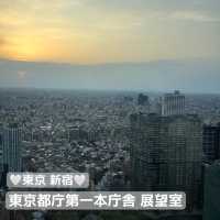 【デートにオススメ】東京 新宿 東京都庁第一本庁舎北展望室 東京の真ん中で無料で絶景が見られるスポット