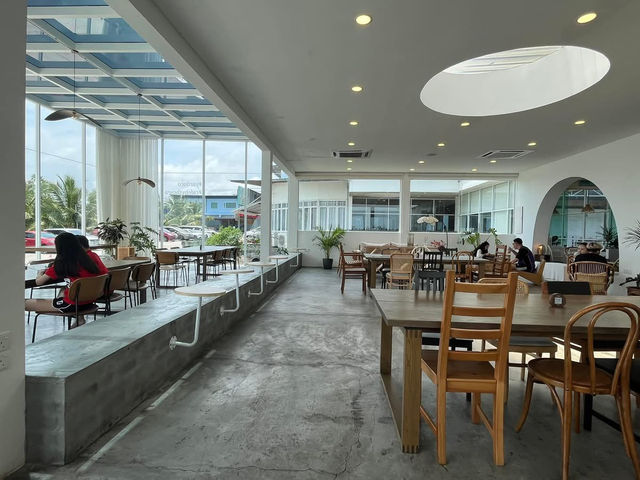 Cafe vibes with ocean views at Yard & Co, Desaru