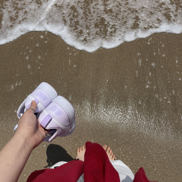 맨발로 걸어보는 송정해수욕장