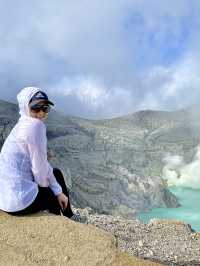 The Turquoise Crater Lake Above the Clouds