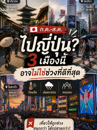 🇯🇵 7월에서 8월 사이에 일본의 이 세 도시를 방문하는 것은 최적의 시기가 아닐 수도 있습니다! ☀️🥵