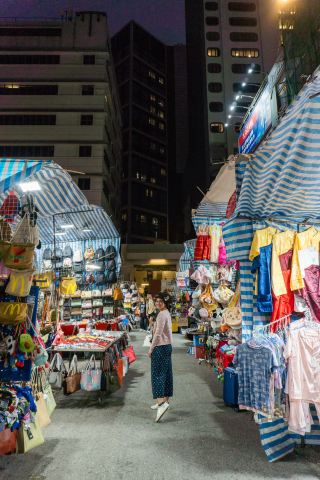 An Evening Walk Through the Colorful Stalls of Ladies' Market