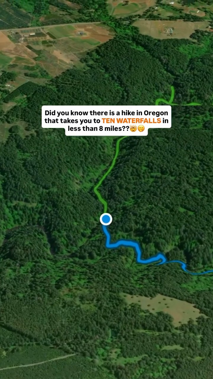 Did you know there is a hike in Oregon that takes you to TEN WATERFALLS in less than 8 miles??🤯🤫