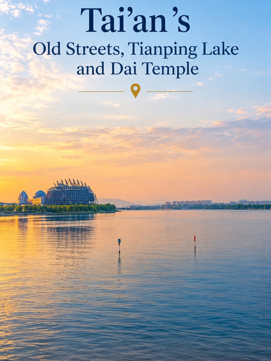 Tai’an 's 泰安 old streets, Tianping lake and Dai Temple 