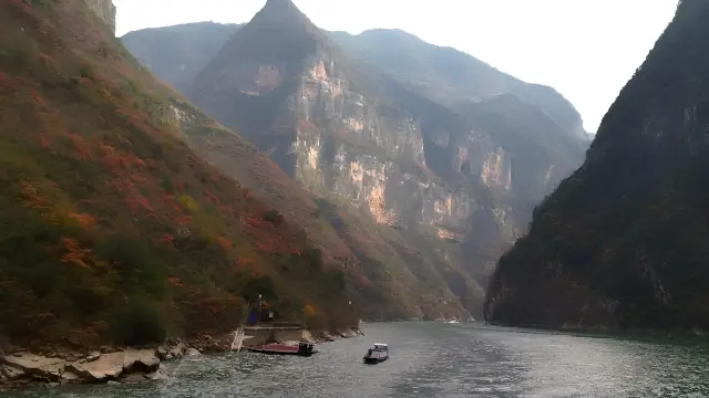 Red leaves of the Mini Three Gorges