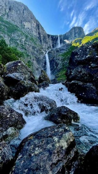 The world's tallest waterfall - Mardalsfossen Waterfall