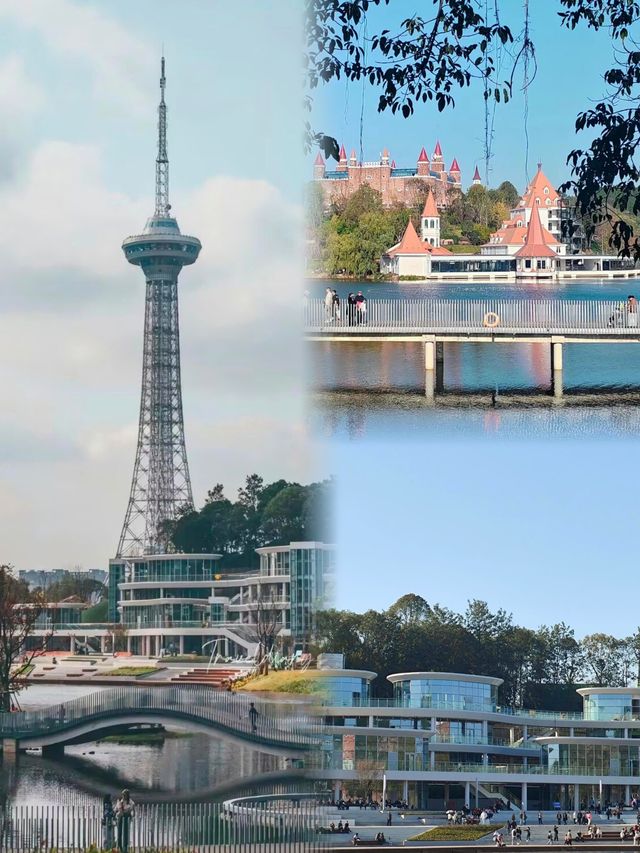 這不是德國,而是人煙稀少風景優美的德陽玄珠湖公園。