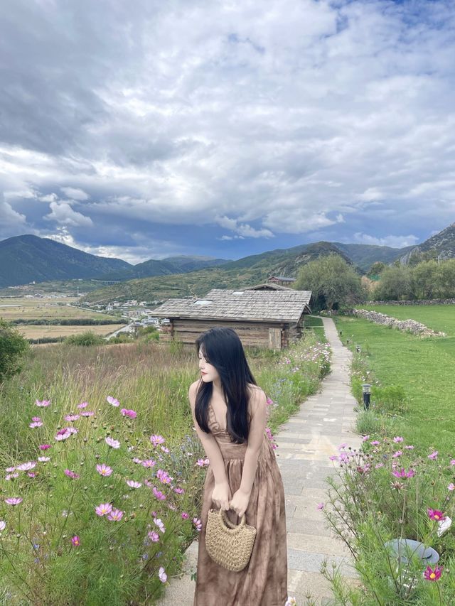 香格里拉半山上的民宿！！非常喜愛！！。