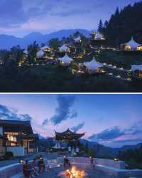 直面360°梯田秋色！入住麗水超仙的野奢帳篷。