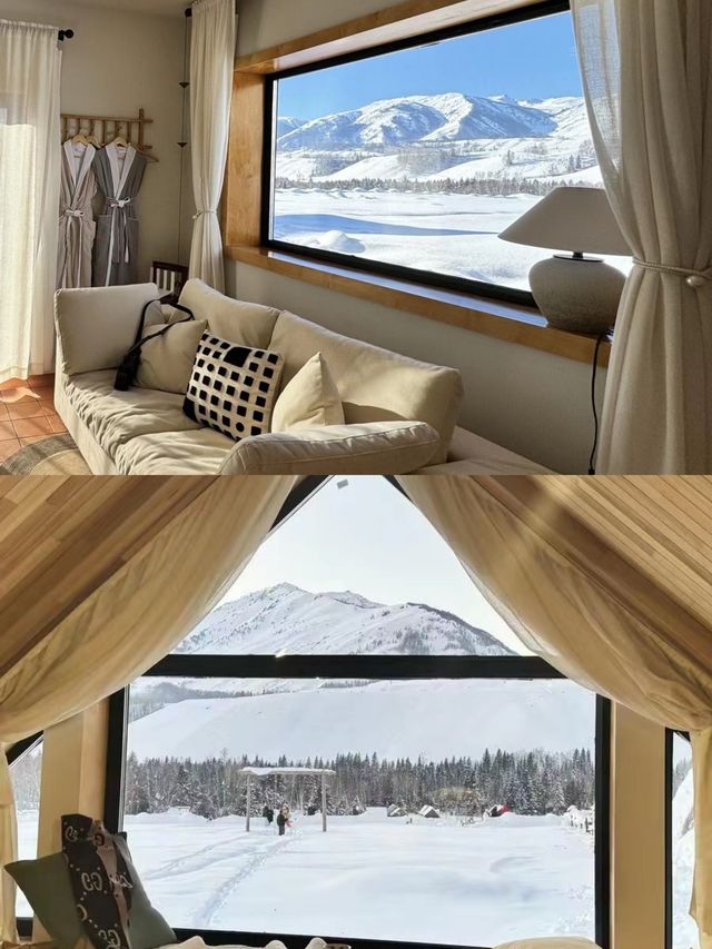 禾木  天山腳下的小木屋。