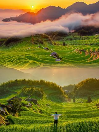 Bukan di Guizhou, melainkan di Zhejiang, Terasering Yunhai sungguh luar biasa indahnya.