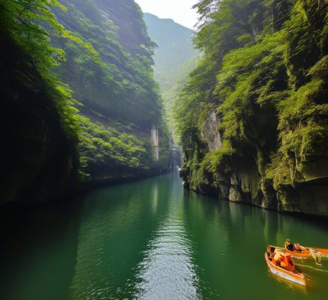 徒步金絲峽，遇見獼猴
