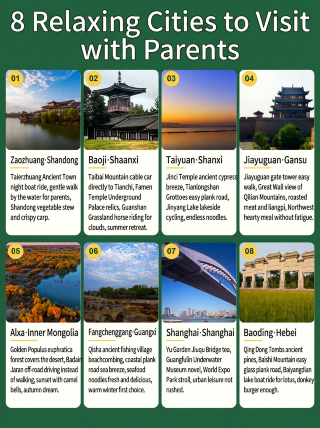 Traveling slowly with parents is easy and relaxing. Here’s a tested list of places that are worry-free and healing