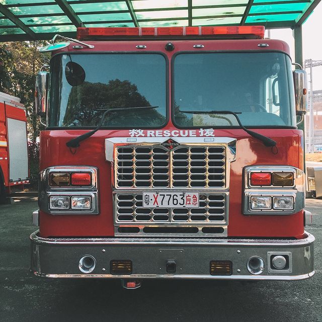 遊廣州📍在海心沙近距離打卡消防車