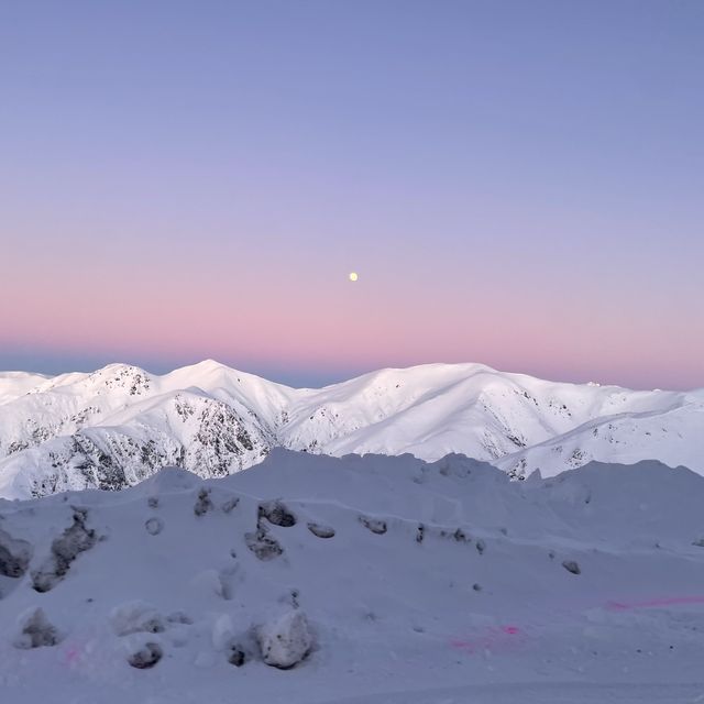 Stunning views on icy mountains 