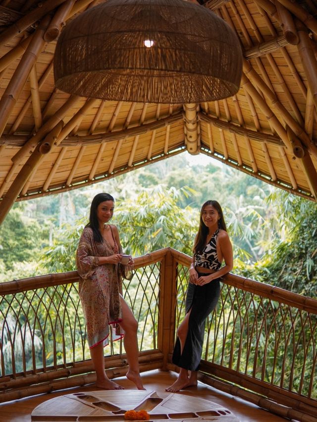 Bali | the best bamboo house with a serene jungle balcony 