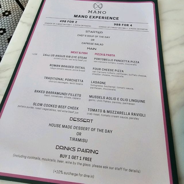 出色的自製pizza和Tiramisu