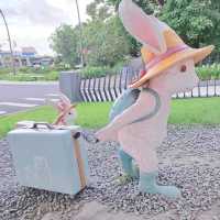 礁溪轉運站可愛兔設計🐇令人會心一笑😆