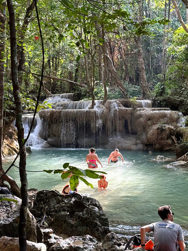 7 tiered waterfall next to Bangkok ✨