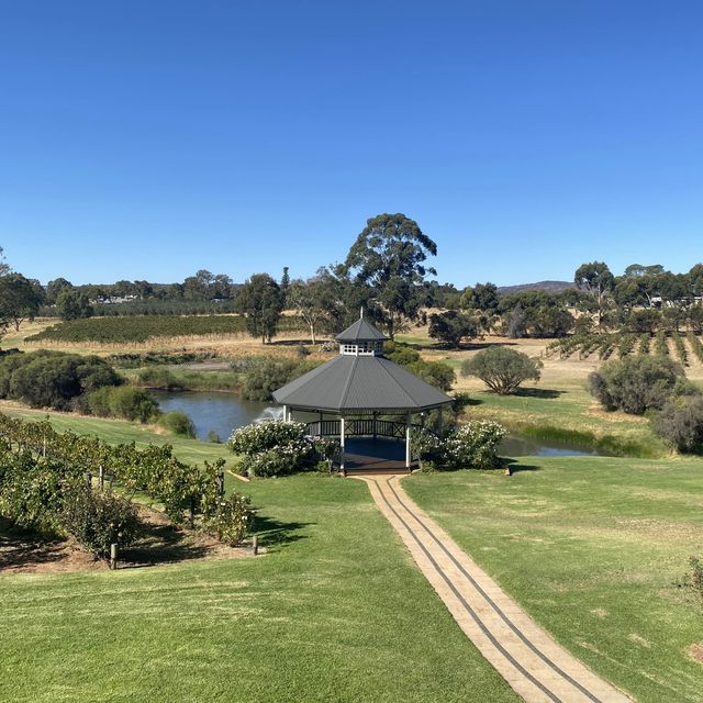 The beautiful gardens of the winery 