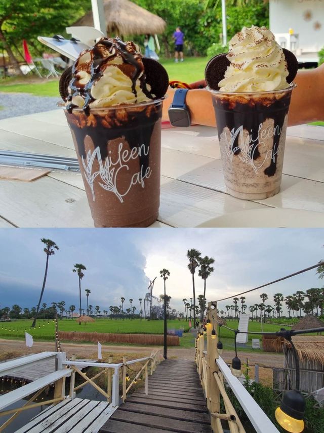 คาเฟ่ต้นตาลและทุ่งนาในปทุมธานีที่ The Aileen Cafe✨