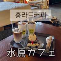 【韓国・水原カフェ】📍 홍라드커피 행궁본점