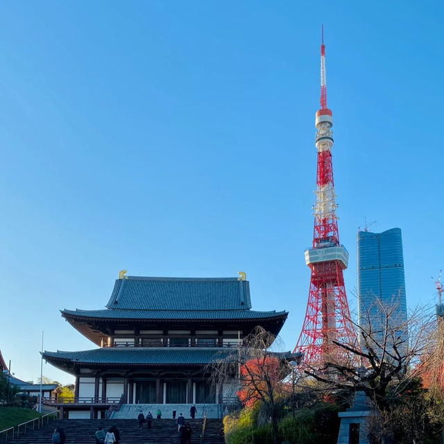 景點推薦：增上寺與東京塔，傳統與現代的完美結合