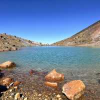 Tongariro alpine crossing amidst volcanoes - New Zealand