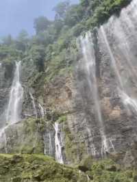 Hike down into an actual waterfall! 