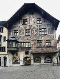 Cute town "Schaffhausen" in Swiss