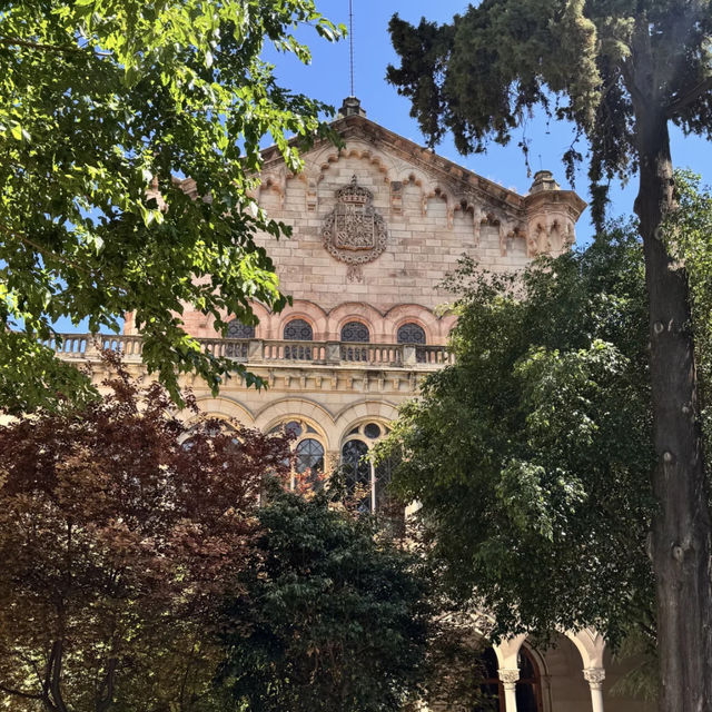 A Serendipitous Stroll Through the University of Barcelona! 🎓☀️