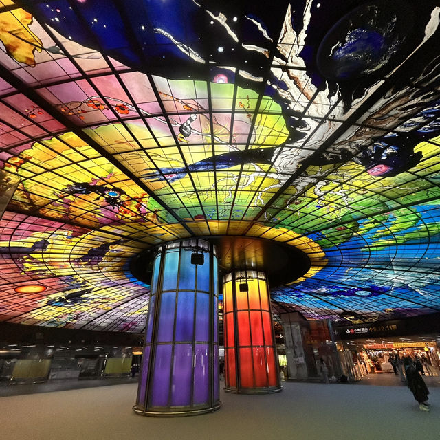 🌈✨ *Dome of Light (光之穹頂): The World’s Largest Glass Mosaic at Formosa Boulevard Station* 🚇🎨