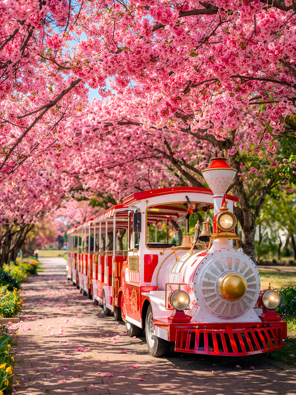 The long-awaited cherry blossom season 🌸 Strolling under the pink flower walkway feels amazing, almost like being in Japan. The soft sunlight and gently falling petals make every corner perfect for photos without any effort. Highly recommend this place for photography enthusiasts or anyone looking to relax and unwind 💖