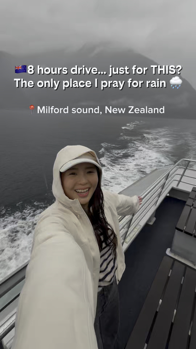 The only place I pray for rain 🌧️ 📍Milford Sound, New Zealand 🇳🇿