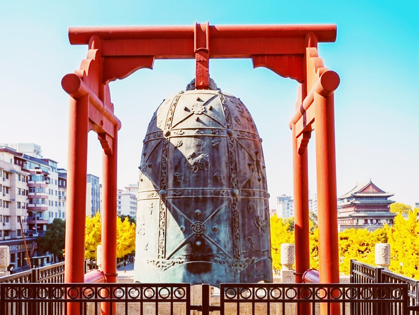 Ancient Bell Towers And Golden Autumn Ginkgos