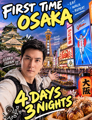 🇯🇵 First Time in Osaka? Don’t Overplan It‼️ 4 Days 3 Nights of Food, Neon & Pure Chaos