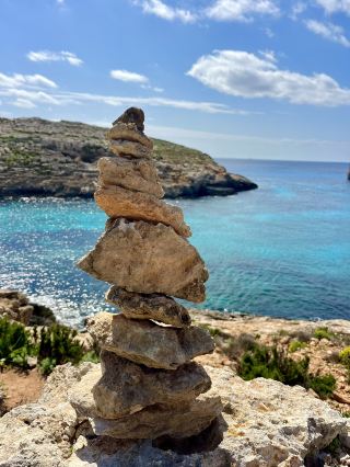 Coast of Malta with stunning clear waters