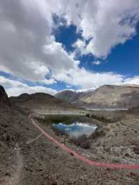 Sacred lake high in mountains