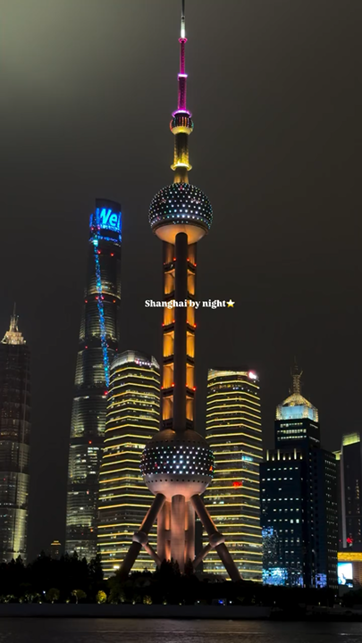 “Shanghai Nights 🌃✨ — Where Every Skyline Tells a Story.”