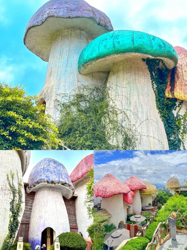 貴州/興義蘑菇野奢酒店/太夢幻了，我竟然住進了巨型蘑菇村！