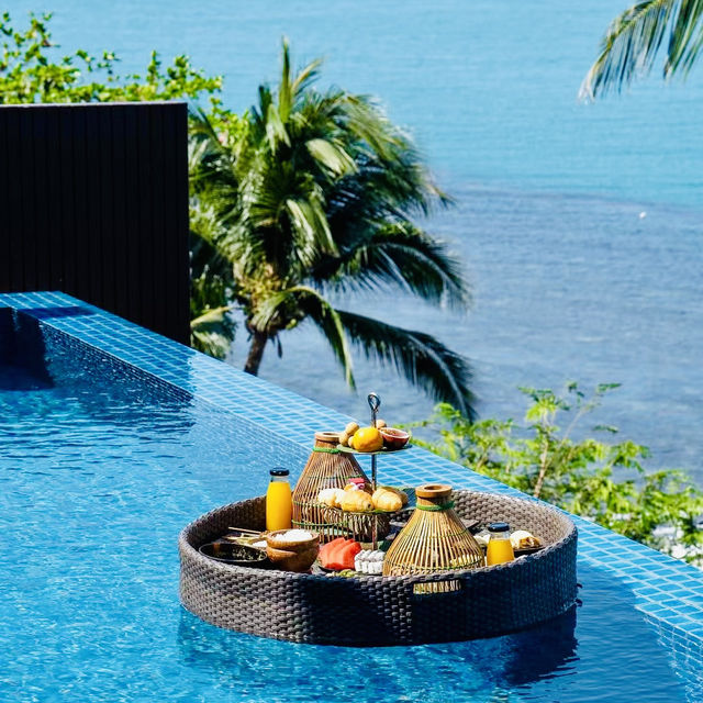Conrad, Koh Samui | Cliff Villa, Enjoying the Beautiful Sunset 🌇 of Koh Samui. 