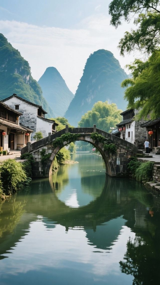嶺南水鄉｜小橋流水｜群峰溫柔環抱｜桂北山水間的千年小鎮