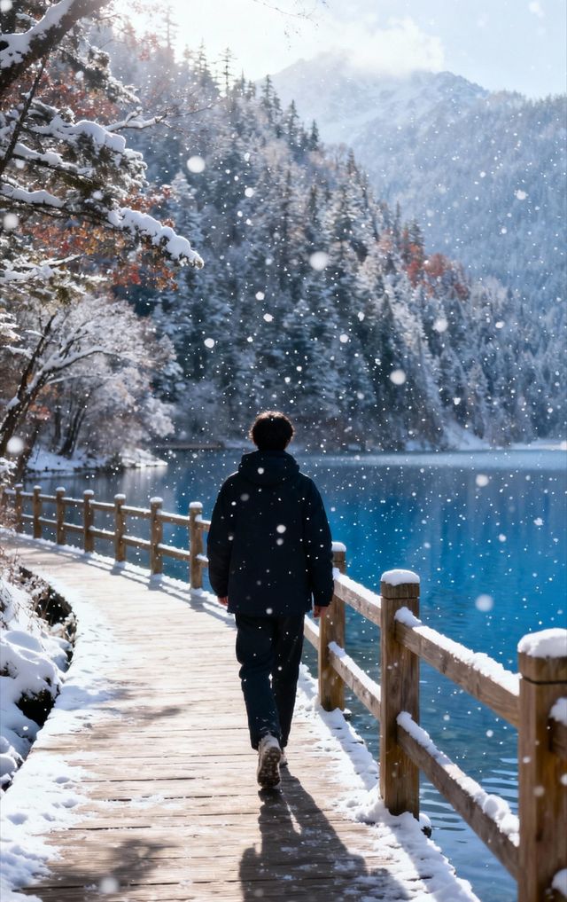 【黃龍九寨溝初雪仙境】秋日限定冰雪奇緣，邂逅絕美冬韻畫卷！